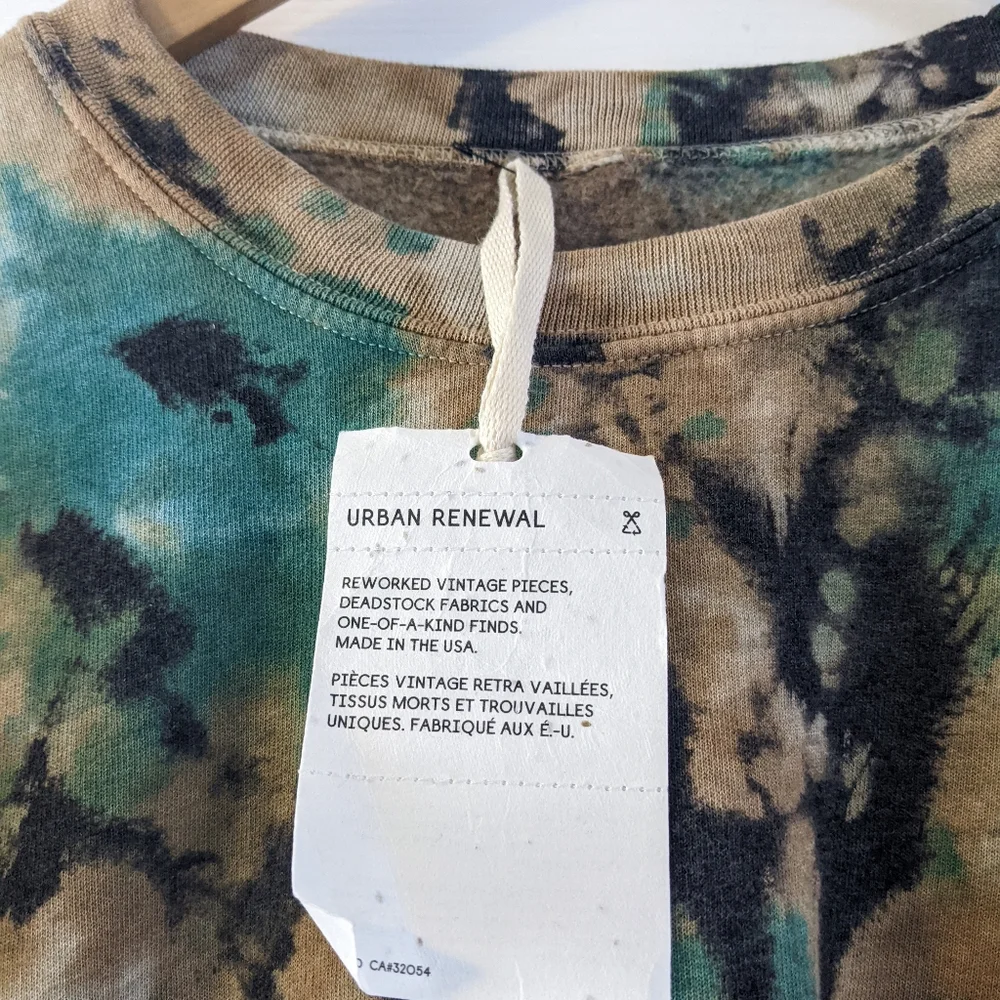 Urban Outfitters Blue/Brown Tie Dye Sweatshirt - Sz OS NWT! - Picture 4 of 4